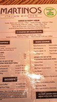 Martino's Portobello Shore menu