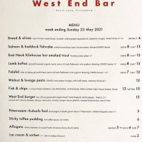 West End And Gantry menu