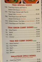 Yummy Chinese And Thai menu