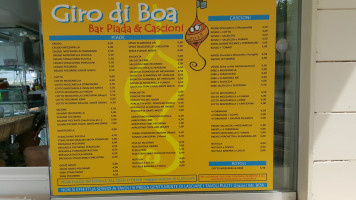 Giro Di Boa menu