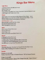 Kings Newmarket menu