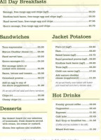 The Two Brewers menu