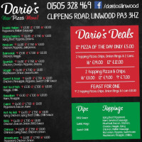 Dario's Linwood menu