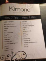 Kimono B.v. Hilversum menu