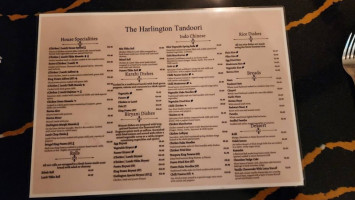 Harlington Tandoori menu