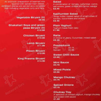 Red Oven menu