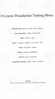 Artisan Rooms menu