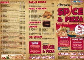 Marsden Spice Pizza menu