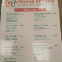 The House Of Food menu