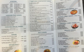 Raj Balti menu