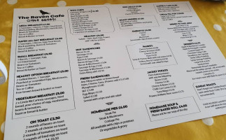 The Raven Cafe A49 menu