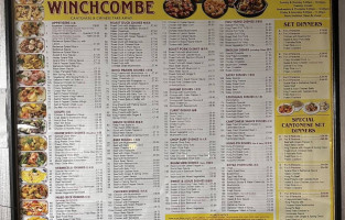 Winchcombe Chinese Takeaway menu