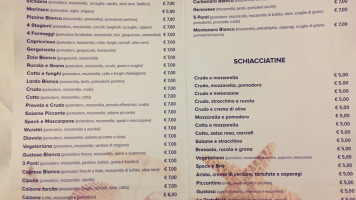 Pizzino menu