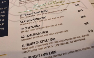 Namaste Nepalese And Indian menu