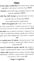 The Ship Inn, Bardsea menu