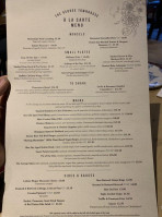 The George Townhouse menu