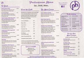 Porterhouse Steakhouse And Coffee menu