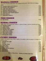 Curry Nights Ystalyfera menu