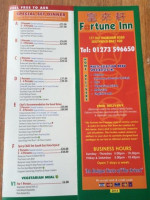 Fortune Inn menu