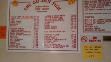 Golden Fish menu