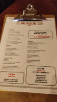 Jackson's menu
