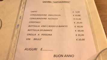 Caffe Centro menu