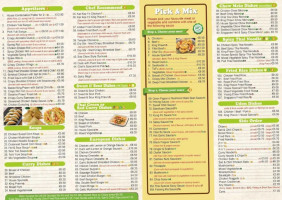 Otean Asian Takeaway menu