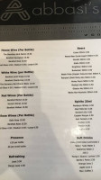 Abbasi’s menu