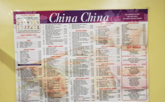 China China menu
