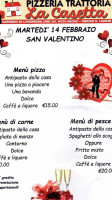 Pizzeria Trattoria La Casetta menu