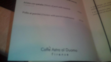 Caffe Astra Al Duomo menu