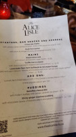 The Alice Lisle menu