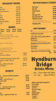 The Hyndburn Restaurant Bar menu