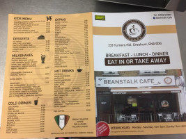 Beanstalk Cafe Cheshunt menu