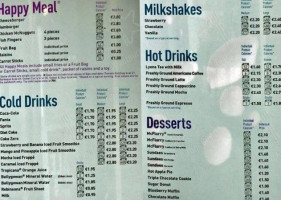 McDonald's menu