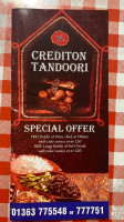 Crediton Tandoori Take Away menu