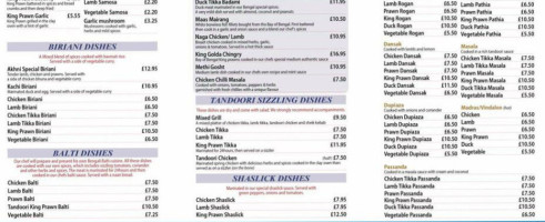 Noor Sitara Indian Takeaway menu