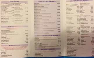 Noor Sitara Indian Takeaway menu