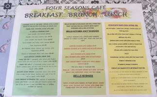 Four Seasons Cafe menu