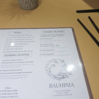 Bauhinia Chinese menu