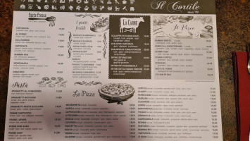 Il Cortile menu