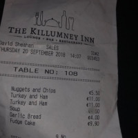 Killumney Inn food