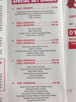 Fatts House Takeaway menu