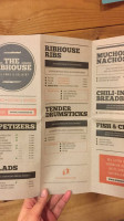 The Ribhouse menu
