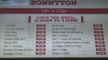 Bonnyton Cafe menu