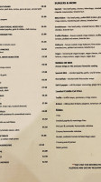Blacksticks Restaurant Bar menu