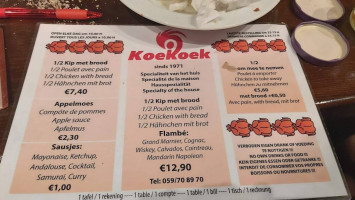 Koekoek menu