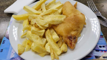 Leyland Cross Fish Chips food