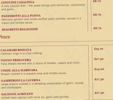 La Caverna menu