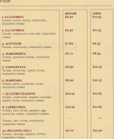 La Caverna menu